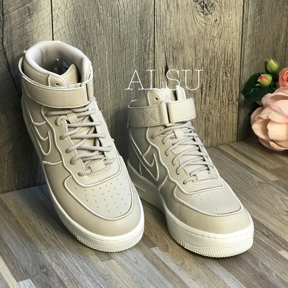 NWT Nike AF1 Upstep HI SI Oatmeal W AUTHENTIC - Picture 3 of 8